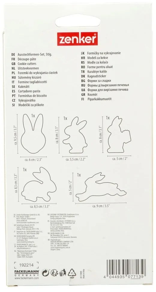 Set di 5 punzoni pasquali - Zenker