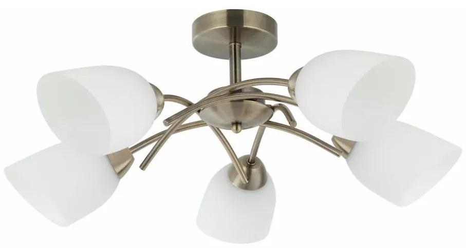 Lampadario a plafone DONNA 5xE27/60W/230V patina