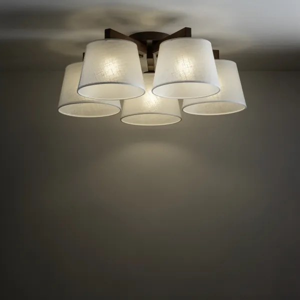 Brilagi - Plafoniera LATTE 5xE27/15W/230V pino/bianco