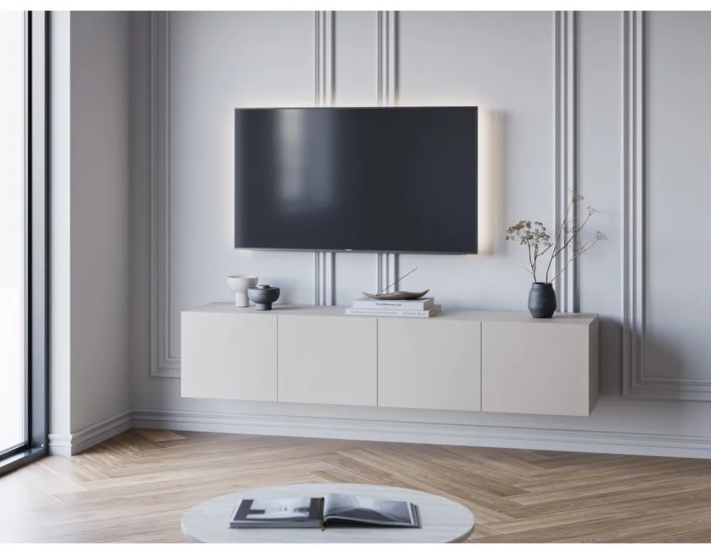 Mobile TV color crema 180x38x35 cm Daroca – Marckeric