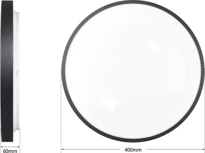 Brilagi - Lampada LED dimmerabile GLASS POOL DOUBLE LED/48W/230V 40 cm nera + telecomando