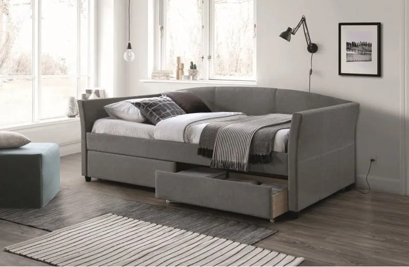 Letto imbottito Lanta grigio Tap.54 90x200 cm