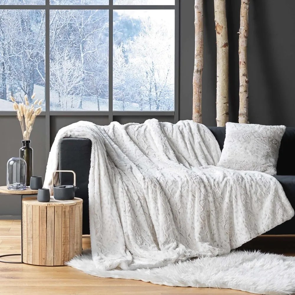 Cuscino decorativo in pelliccia finta 45x45 cm Alaska – douceur d'intérieur