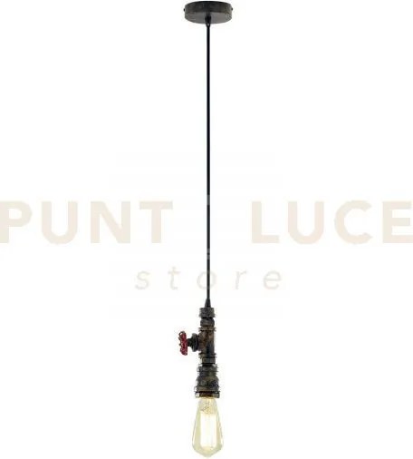 Lampadario a sospensione amarcord ruggine 1 luce attacco e27 12x120cm