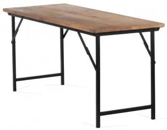 Tavolo Scrivania Rettangolare Pieghevole In Legno (155,5x62 Cm) Ulcan Legno Riciclato - Sklum