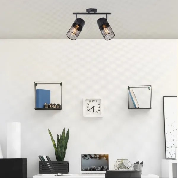 Brilliant - Faretto KAMOLO 2xE27/40W/230V nero