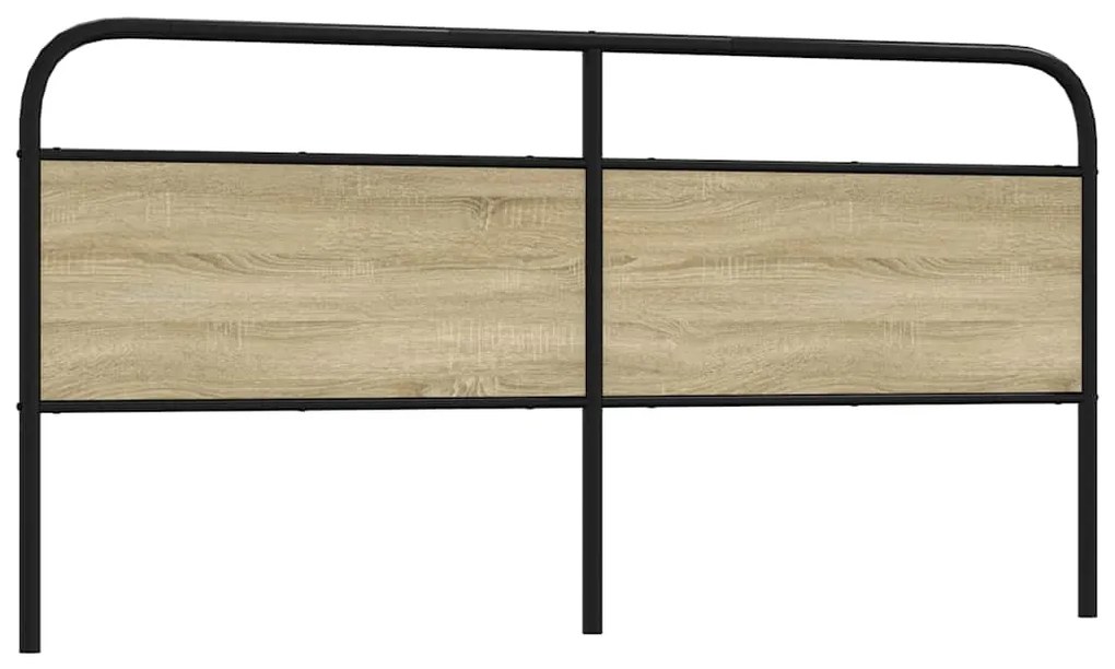 Testiera Rovere Sonoma 200 Cm İn Acciaio E Legno Multistrato /