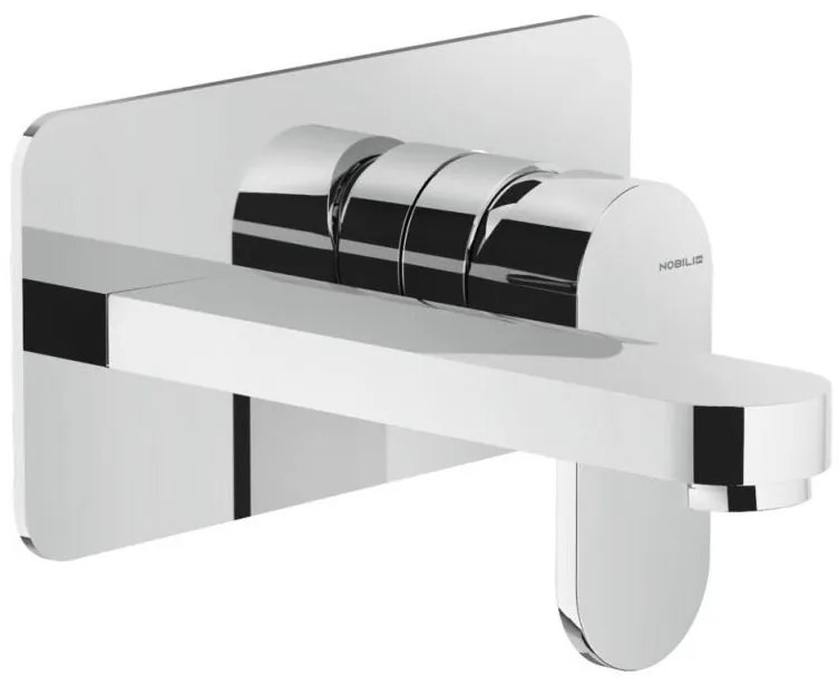 Rubinetto per lavabo ad incasso getto laminare cristallino Up cromato lucido NOBILI