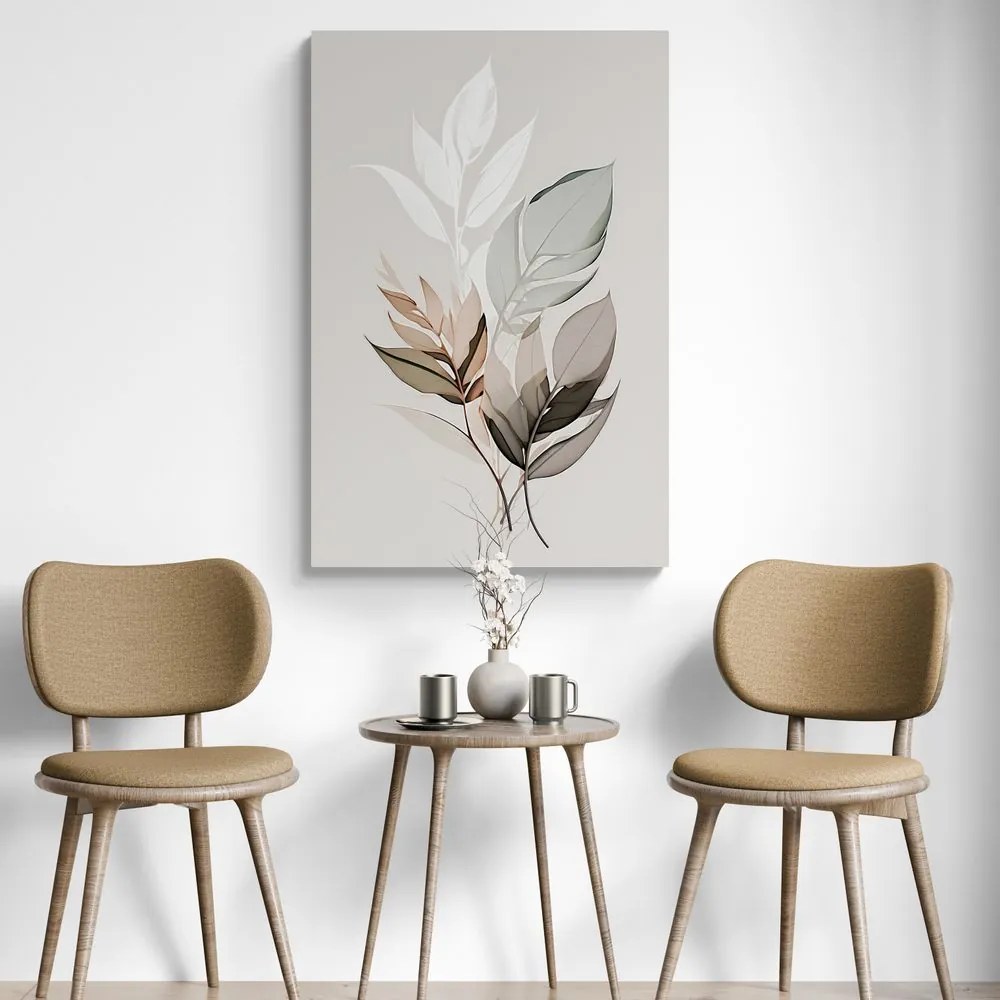 Quadro su tela – Foglie minimaliste