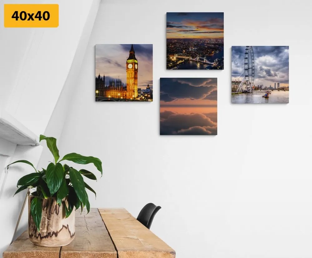Set di quadri – Londra romantica di notte