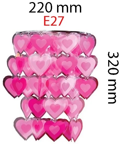 Paralume per lampadario VIKI E27 32x22 cm per bambini