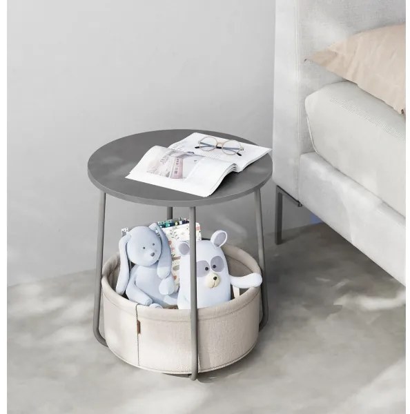 Tavolino d'appoggio NOIRA grigio/bianco