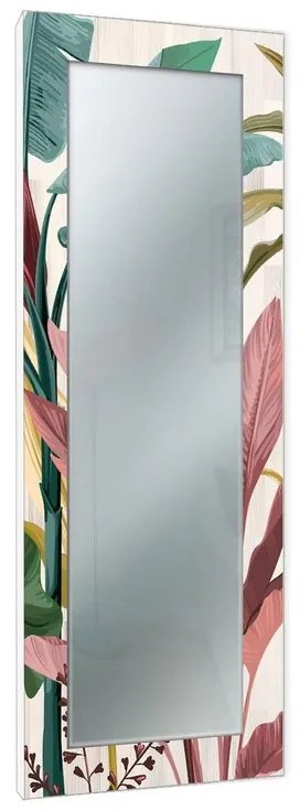 Specchio Banana leaves rettangolare in legno multicolore 52 x 152 cm