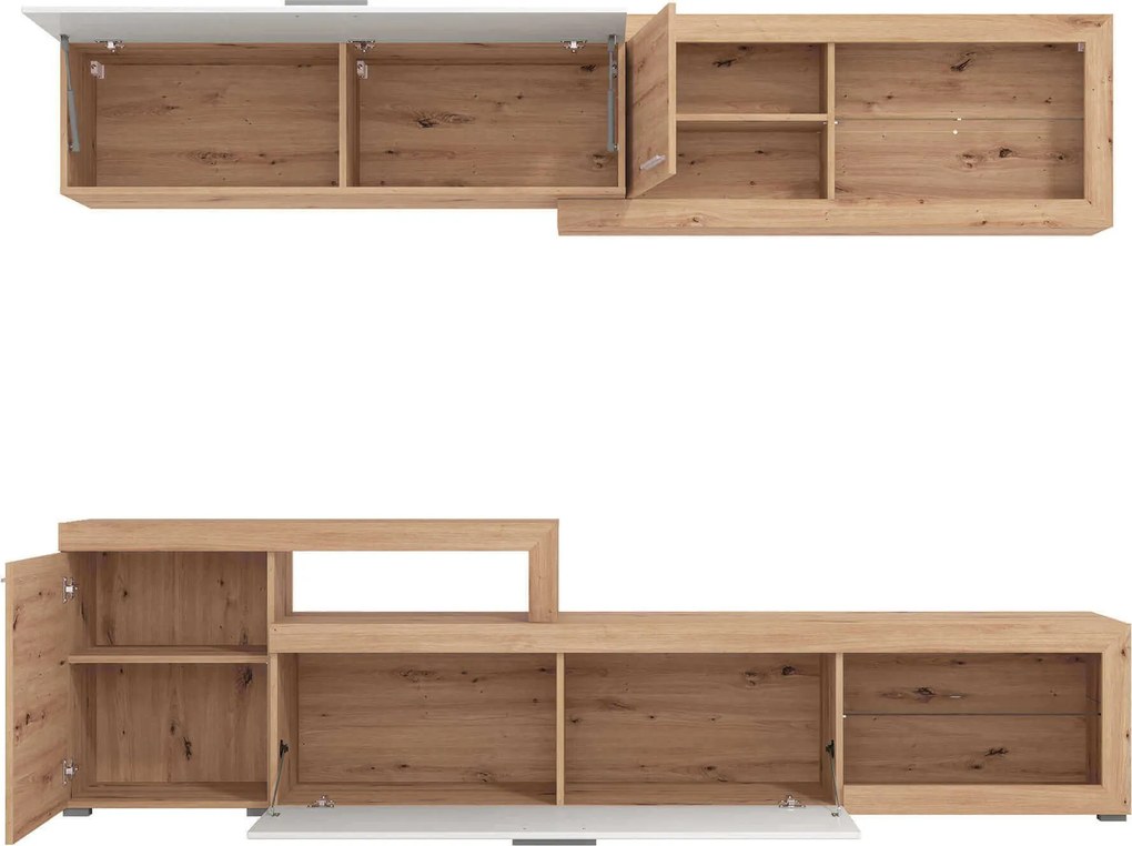 BILLIE - parete attrezzata quattro ante moderna minimal in legno