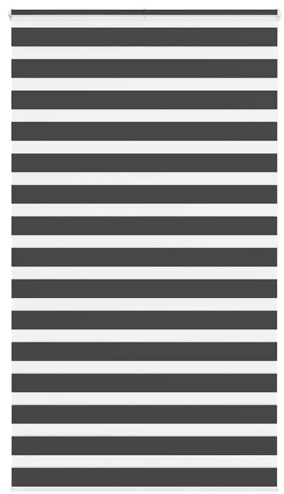 Tenda A Rullo Zebra Nero Larghezza Tessuto 115,9 Cm Poliestere /