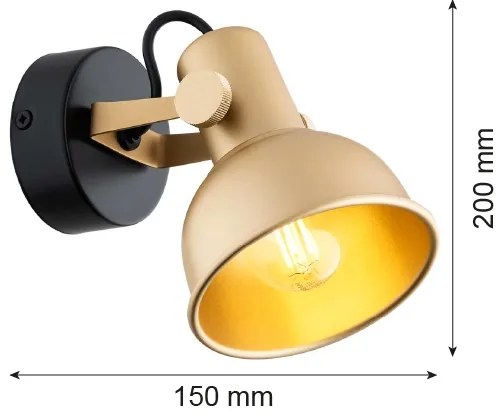 Argon 8248 - Faretto LENORA 1xE14/7W/230V oro/nero