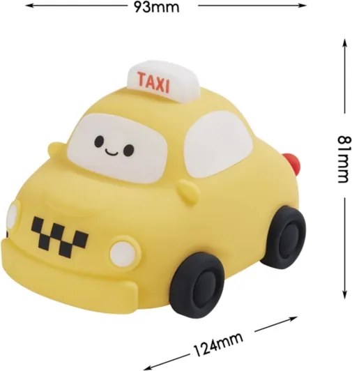 Lampada a LED dimmerabile per bambini TAXI LED/1W/5V USB 1200 mAh giallo