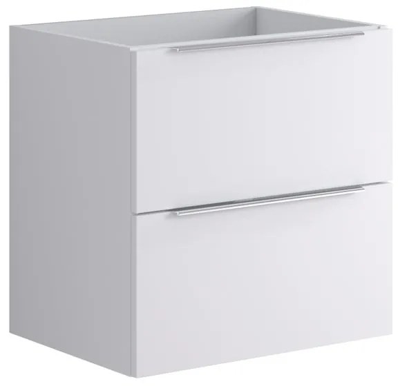 Cassettiera Brera 2 cassetti laccato opaco bianco L.59,5 H.60 P.45,5 cm