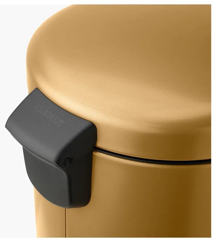 Cestino per la spazzatura dorato in acciaio con pedale 30 l NewIcon – Brabantia
