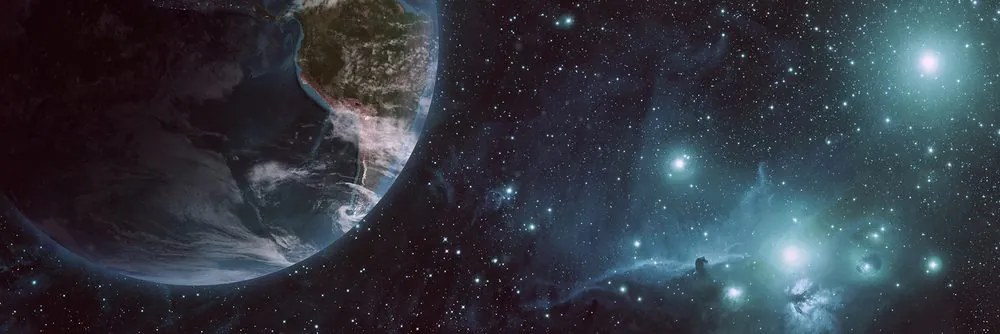 Quadro su tela – Spazio e globo terrestre