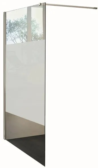 Walk-in wens L 140 x H 200 cm, vetro 6 mm serigrafato cromo