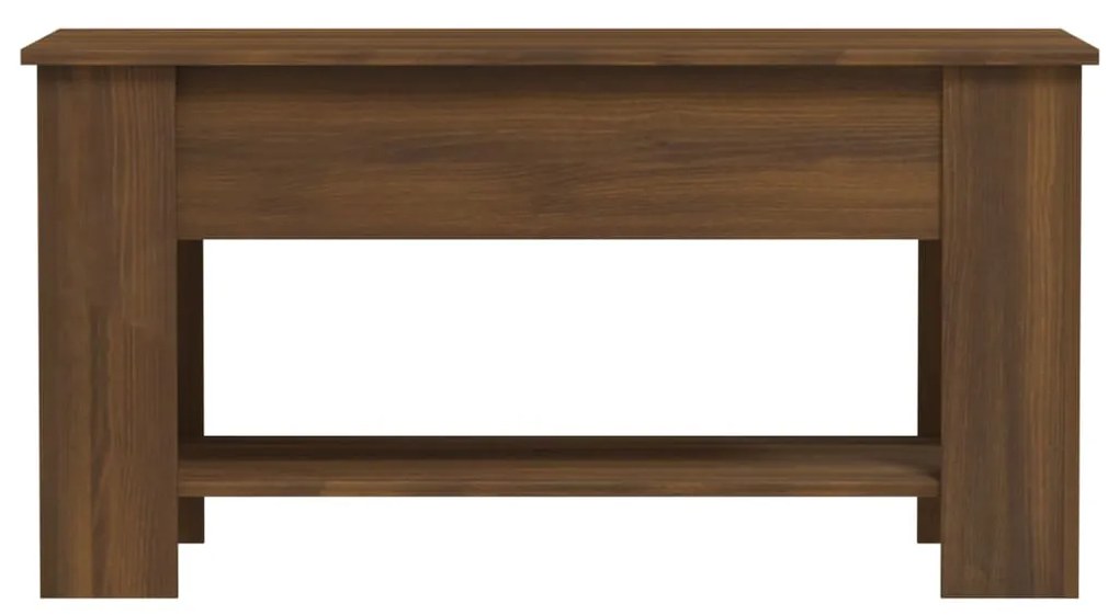 Tavolino salotto rovere marrone 101x49x52 cm legno multistrato