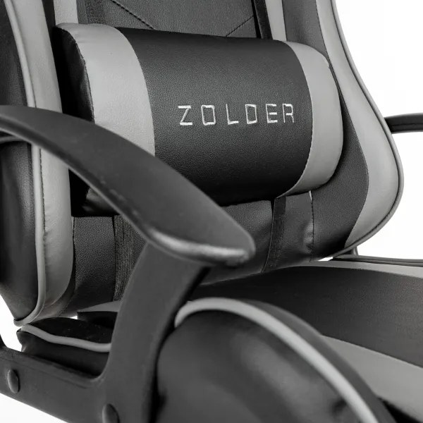 Sedia da gioco VARR Zolder nero/grigio
