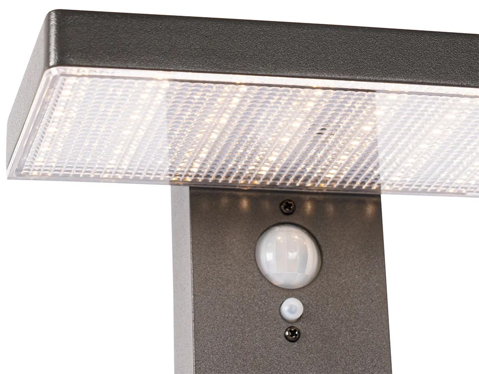 Lampada da terra per esterni in grigio scuro 80 cm con LED e luce dimmerabile a energia solare - Sunnie
