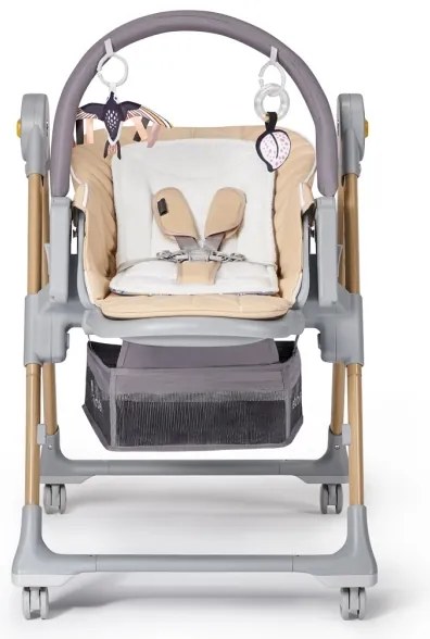 KIDERKRAFT - Sedia da pranzo per bambini 2in1 LASTREE beige/grigio