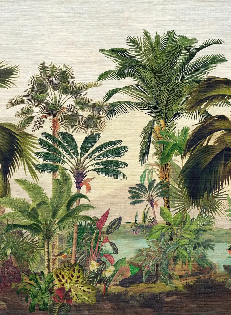 Essentials by Arte International Carta da parati panoramica Reverie Tropicale - Jungle Green