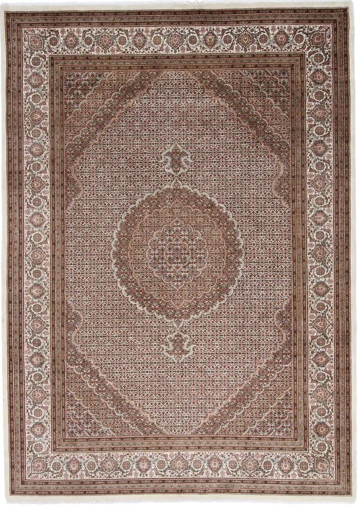 Tabriz Tappeto 250 x 350 Marrone (Indian) Annodato A Mano