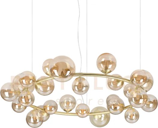 Perlage lampadario a sospensione 25 luci attacco g9 lampadine inclu...