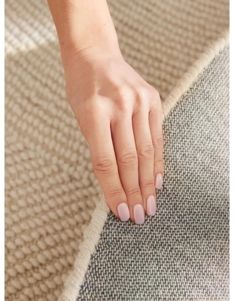 Tappeto rotondo colore naturale chiaro in lana tessuto a mano ø 120 cm Eleni Natural White – Hanse Home