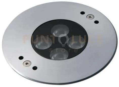 Incasso calpestabile led trevis dc24v acciaio 9w rgb ip68 11,6x5,9cm