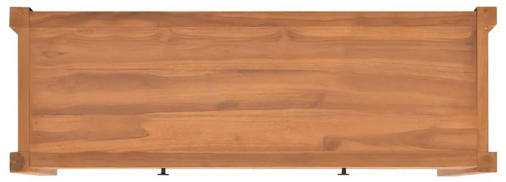 Mobile tv con cassetti 120x40x45 cm in legno massello di teak