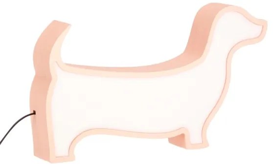 Lampada da tavolo LED per bambini DOG LED/12W/230V rosa