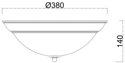 Brilagi - Plafoniera CLASSIC 3xE27/60W/230V bronzo