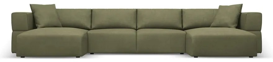 Divano angolare a U verde chiaro Esther - Milo Casa