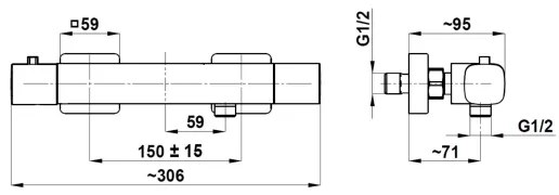 KFA Armatura 5756-010-34 - Miscelatore doccia termostatico MALAGA oro rosa