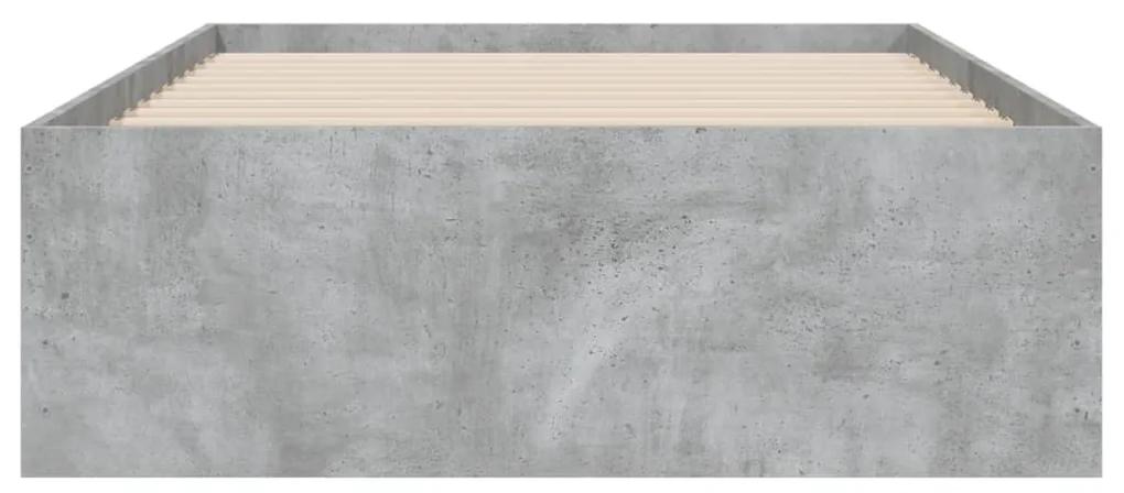 Giroletto Cassetti Grigio Cemento 90x190 cm Legno Multistrato