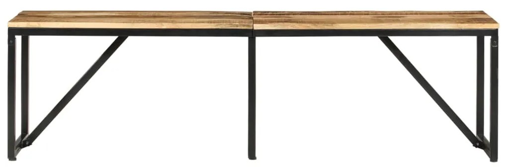 Panca 160x35x46 cm in legno massello di mango