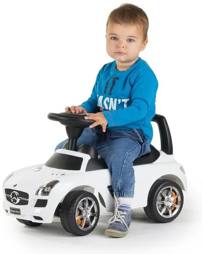 Bici a spinta Mercedes 2xAA bianco/nero