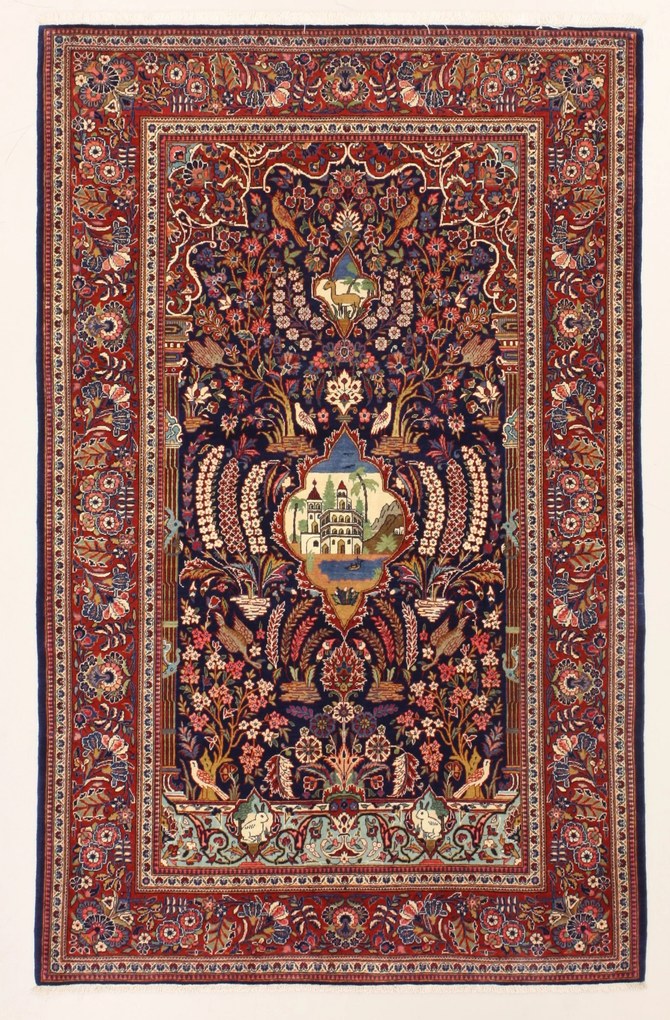 Kashan Tappeto 210x130 (Iran) Annodato A Mano