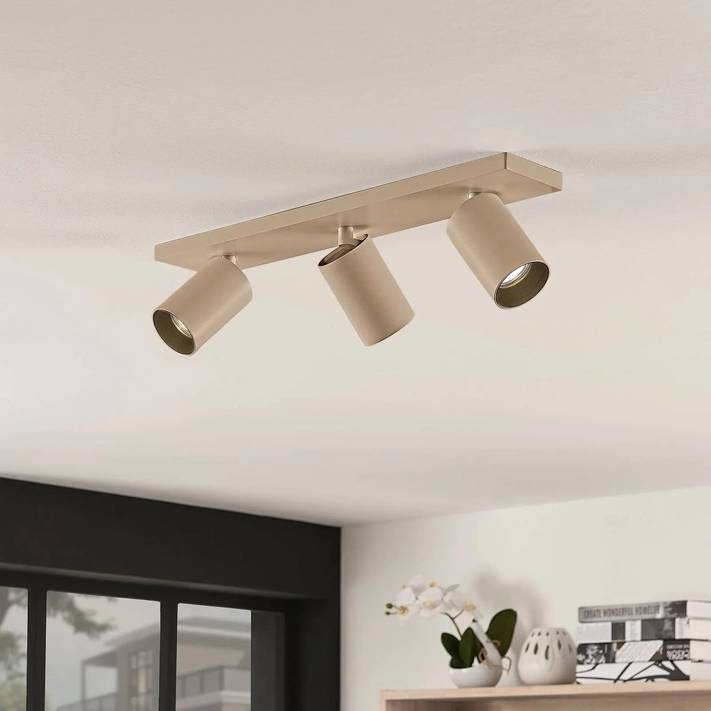 Faretto da soffitto Arcchio Brinja, marrone, angolare, a 3 luci, GU10