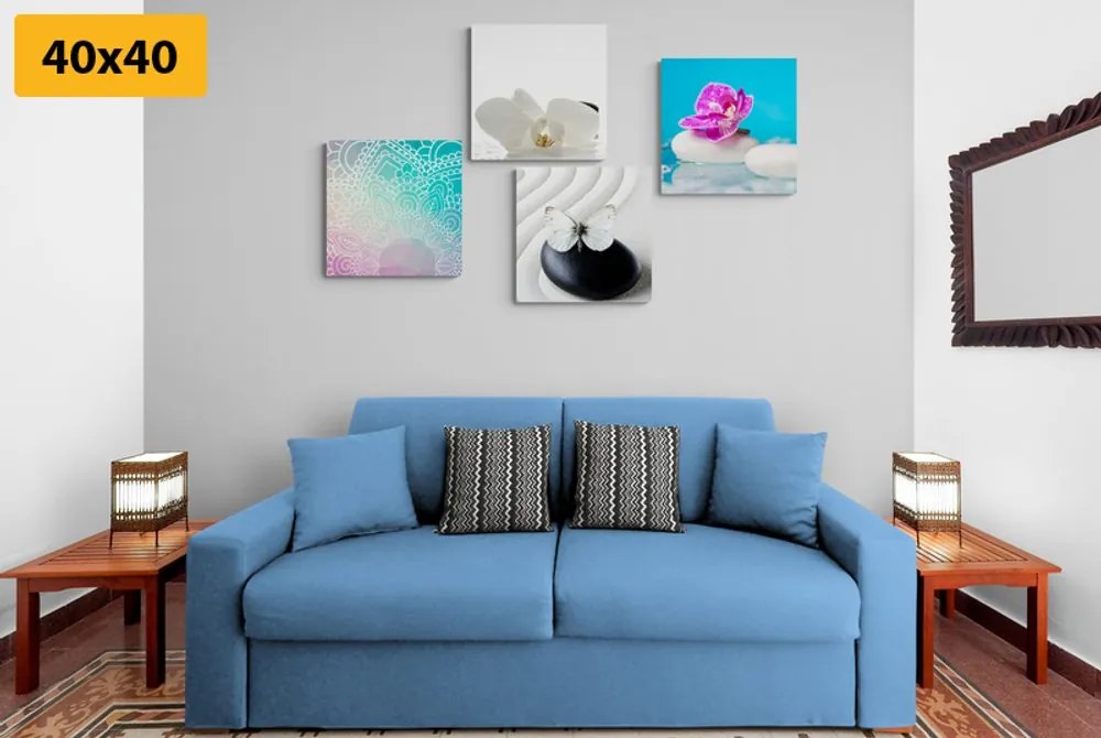 Set di quadri – Feng Shui in combinazione di colori interessante