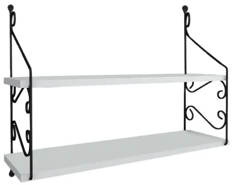 Mensola da parete SERAMONI 51x72 cm bianco/nero