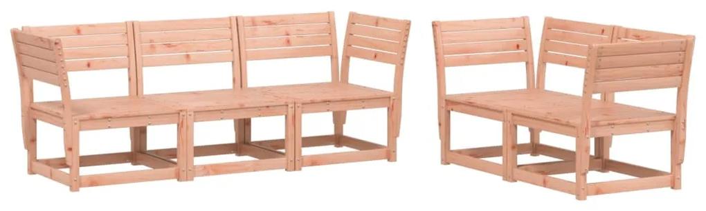 Set divani da giardino 5 pz in legno massello di douglas