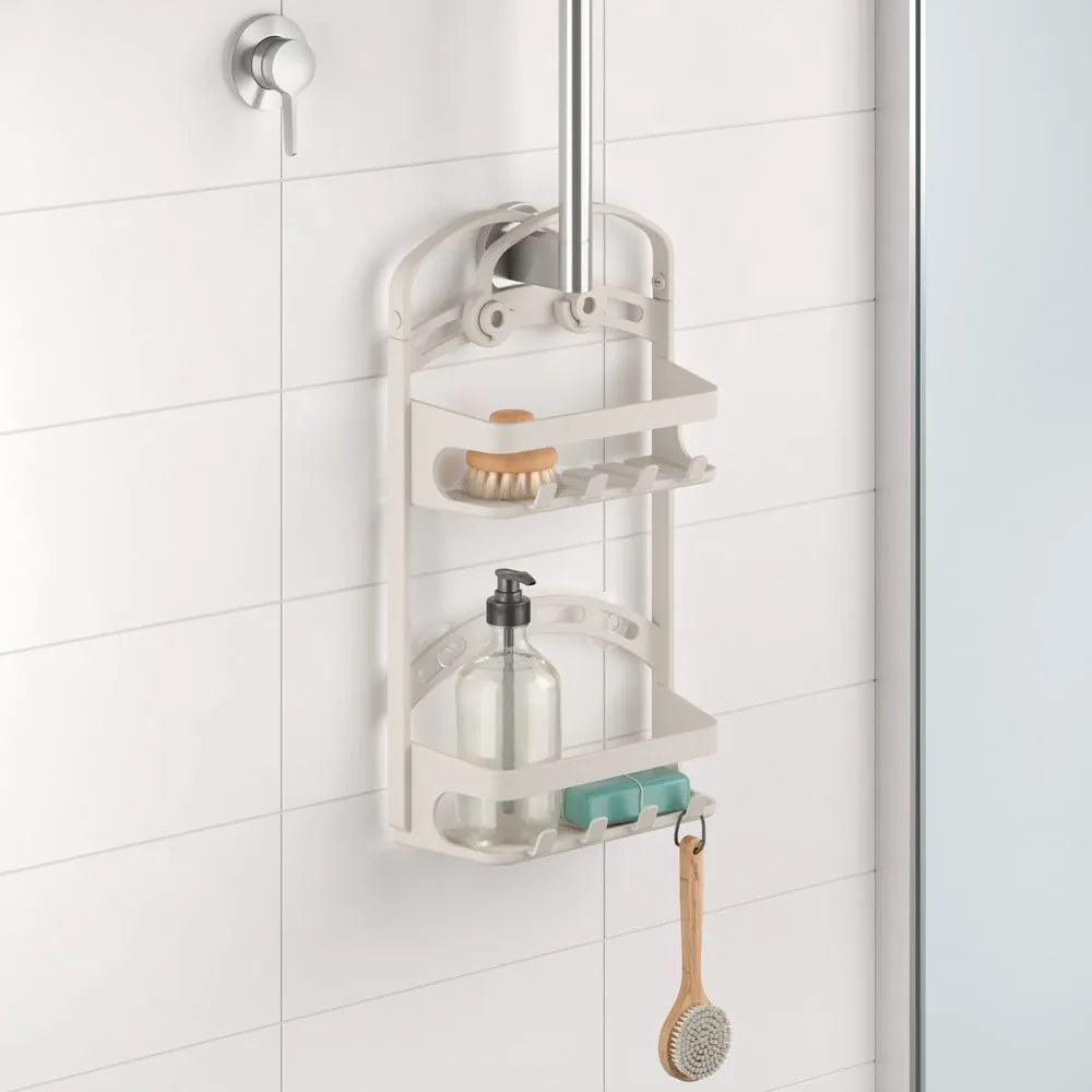 Mensola da bagno da appendere grigia in plastica – Metaltex