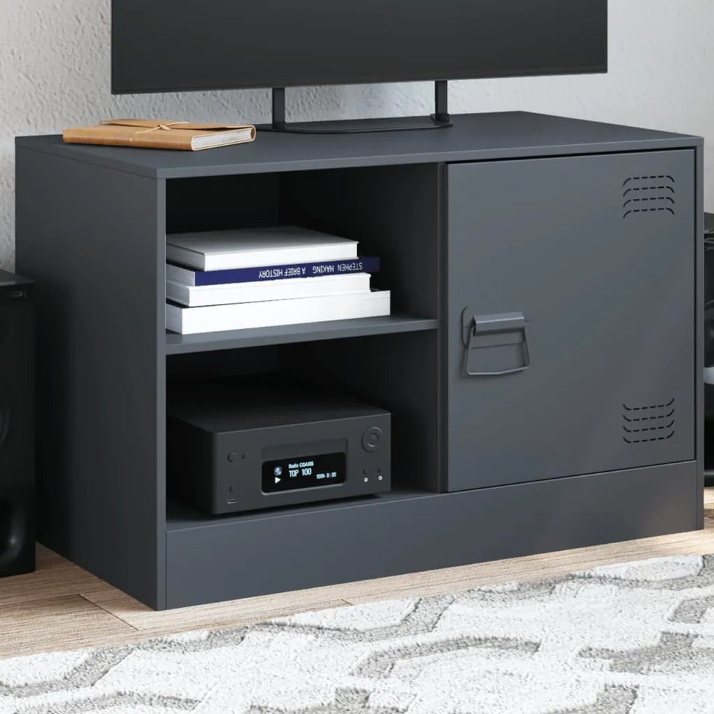 Mobile Tv Antracite 67x39x44 Cm İn Acciaio /