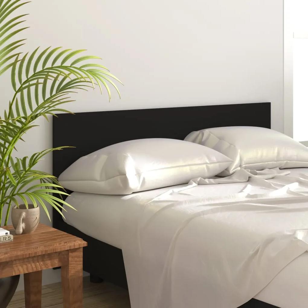 Testiera per letto nera 160x1,5x80 cm in legno multistrato